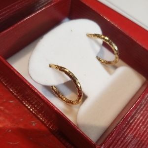 14k Gold hoop earings